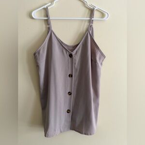 Elegant Button-Front Blouse - Tan